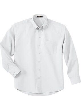 Ash City 87024 Men's Long Sleeve Shirt With Teflon® - White
